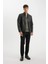 Slim Fit Suni Deri Mont Ceket Dar Kesim Dik Yaka Fermuarlı Cepli Mevsimlik D4918AX24AU 2