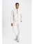 Fit Jogger Eşofman Altı Slim Fit Dar Kesim Beli Lastikli Cepli Düz Paça S3309AZ24AU 3