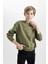 Erkek Çocuk Oversize Geniş Kalıp Bisiklet Yaka Sırt Baskılı Sweatshirt D3964A824WN 5