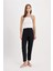 Crop Klasik Pantolon Carrot Fit Siyah Fermuarlı Yüksek Bel Basic Düz Dar Paça C2466AX24AU 4