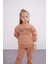 Kız Bebek 2'li Takım Baskılı Bisiklet Yaka Sweatshirt Üst Beli Lastikli Eşofman Altı D0815A524AU 2