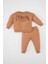 Kız Bebek 2'li Takım Baskılı Bisiklet Yaka Sweatshirt Üst Beli Lastikli Eşofman Altı D0815A524AU 3