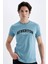 Slim Fit Dar Kesim Bisiklet Yaka Baskılı Kısa Kollu Tişört C5674AX24HS 1