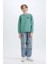 Erkek Çocuk Bisiklet Yaka Baskılı Kalın Sweatshirt D3027A824WN 2