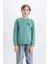 Erkek Çocuk Bisiklet Yaka Baskılı Kalın Sweatshirt D3027A824WN 4