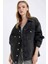 Oversize Geniş Kalıp Düğmeli Jean Ceket D4173AX24WN 1