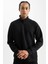 Fit Standart Fit Dik Yaka Yarım Fermuarlı Sporcu Sweatshirt D2363AX24AU 1