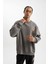 Fit NBA Los Angeles Lakers Oversize Geniş Kalıp Bisiklet Yaka Kalın Sweatshirt C9254AX24AU 4