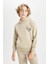 Erkek Çocuk Yazı Baskılı Cepli Kapüşonlu Okul Sweatshirt C7560A824AU 1