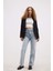 Oversize Geniş Kalıp Düğmeli Basic Düz Blazer Ceket B0490AX24AU 2