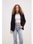 Oversize Geniş Kalıp Düğmeli Basic Düz Blazer Ceket B0490AX24AU 3