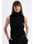 Siyah Regular Fit Balıkçı Yaka Kolsuz Basic Düz Triko Kazak U8250AZ24AU 1