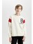 Erkek Çocuk Bisiklet Yaka Sırt Baskılı Kalın Sweatshirt C9796A824AU 5