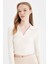 Coool Slim Fit Dar Kesim Polo Yaka Crop Triko Kazak X4929AZ24AU 1
