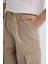 Erkek Çocuk Kargo Cepli Beli Bağcıklı Lastikli Paça Jogger Paça Gabardin Pantolon C6623A824AU 5