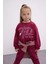 Kız Bebek 2'li Takım Baskılı Bisiklet Yaka Sweatshirt Beli Lastikli Eşofman Altı D0815A524AU 3