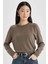 Regular Fit Yumuşak Dokulu Bisiklet Yaka Basic Düz Triko Kazak I6913AZ24WN 1