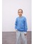 Kız Çocuk Relax Fit Bisiklet Yaka Pamuklu Basic Düz Okul Sweatshirt A2797A824AU 1