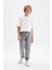 Erkek Çocuk Beli Bağcıklı Cepli Lastikli Paça Jogger Jean Pantolon C4601A824AU 4