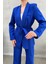 Kadın Ikili Kuşaklı Blazer Ceket Pantolon Takım 4