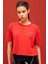 Fit Crop Bisiklet Yaka Baskılı Sporcu Kısa Kollu Tişört B8981AX24SM 1