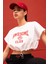 Fit Crop Bisiklet Yaka Baskılı Kısa Kollu Tişört B8967AX24SM 1