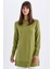 Regular Fit Bisiklet Yaka Yırtmaçlı Basic Düz Triko Kazak Tunik H3431AZ24AU 1