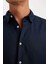%100 Keten Regular Fit Polo Yaka Yazlık Basic Düz Uzun Kollu Gömlek C1825AX24SM 5