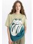Rolling Stones Oversize Geniş Kalıp Bisiklet Yaka Kısa Kollu Tişört C3770AX24SM 1