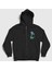 Unisex Siyah High Hammerfall Fermuarlı Kapüşonlu Sweatshirt 1