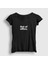 Kadın Siyah Out Of Office Ofis Beyaz Yaka T-Shirt 1