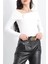 Ceylinmoda Kemer Detay Madonna Yaka Bluz Beyaz - 7221.1918. 1