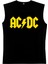 Acdc Logo Siyah Kesik Kol / Kolsuz Erkek T-Shirt 2