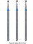 3'lü Elmas Freze Uç Freze Ucu Top Mavi 0.23 mm Freze 1