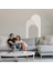 Boho Bohem Tarz Oval 3 Renk Duvar Sticker 1