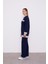 Düğme Detaylı Pantalon Takım 10078-1 Lacivert 2