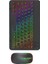 Samsung Galaxy Tab A8 Wifi X200 10.5" Uyumlu Kablosuz Bluetooth Şarjlı Rgp 7 Renk Işıklı Klavye Mouse Seti 2