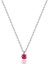 925 Ayar Gümüş Ruby Taşlı Minimal Tektaş Kolye 1