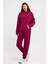 Kadın Beli ve Paçası Lastikli Üç Iplik Polarlı Oversize Eşofman Takımı 2