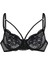 Valentine Özel Tasarım Kadın Siyah Dantel Balenli Desteksiz Sütyen 1