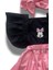 Kız Çocuk Pembe Siyah Miki Mause Figürlü Pileli Salopet Bandana Çorap Set-6-9 Aydan 5 Yaşa Kadar 2