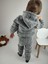 Ayıcık Nakış Detaylı Kapüşonlu Peluş Welsoft Kız Erkek Unisex Çocuk 2'li Eşofman Takımı 5