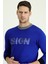 Bisiklet Yaka Slim Fit Dar Kesim Desenli Pamuklu Triko Kazak 1
