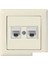 Rita Data Priz 2XRJ45 (Cat6) (2220 141 0101B) Beyaz Blisterli 1