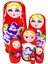 6lı Ahşap Matruşka Iç Içe Geçen Matruşka Bebek Seti Tombul Matruşka Set 6lı Set 1