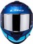 Storm 2 Slant Mat Mavi Turuncu Kapalı Motosiklet Kaskı Gri Camlı 5