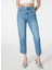 Yüksek Bel Dar Paça Relaxed Mavi Kadın Denim Pantolon W246027XT Mid Blue Jean Pantolon 2
