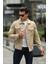 Erkek Slim Fit Denim Kot Ceket Pamuk Düz Desen 2