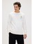 Runway Beyaz Erkek Baskılı Sweatshirt 4