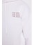 Unisex Oversize Geniş Kesim Pamuklu Yumuşak Dokulu İçi Polarlı Baskılı Beyaz Kapüşonlu Sweatshirt 3